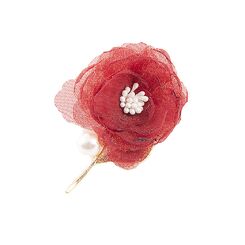 XT0153 Брошь-булавка ЦВЕТОК 49х75 мм, золото