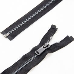 Молния 75 см мeталлическая тип 5, разъемная, слайдер 499, звено корн ч. никель